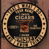 89Customized I smoke cigars I drink whiskey & I know things Customized Wood Sign