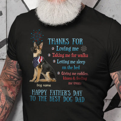 89Customized Happy father's day to the best dog dad Customized Shirt