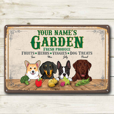 89Customized Personalized Printed Metal Sign Gardening Fresh Produce Dog Treats
