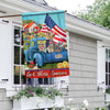 89Customized God bless America Truck Patriotic Dog Customized Garden Flag