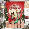 89Customized Horses Merry Chistmas Personalized Garden Flag
