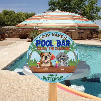 89Customized Personalized Wood Sign Pool Bar Dog Drinks