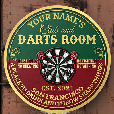 89Customized Club and Darts room Customized Wood Sign