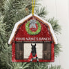 89Customized Christmas Horse Barn Personalized One Sided Ornament