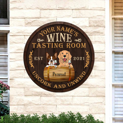 89Customized Tasting room uncork and unwind Customized Wood Sign
