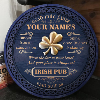 89Customized Irish Pub bain sult as Customized Wood Sign