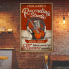 89Customized Recording studio guitar personalized poster