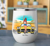 89Customized Just a girl who loves her Corvette Customized Wine Tumbler