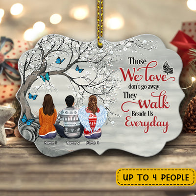 89Customized You Left My World But Never My Heart Memorial Personalized One Sided Ornament