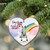 89Customized Once By My Side Forever In My Heart Horses One Sided Ornament
