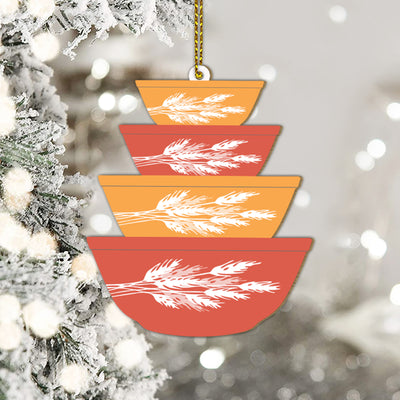 89Customized Vintage bowls Christmas personalized Ornaments