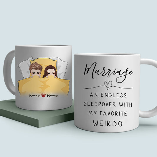 89Customized Funny Sleeping Couple Personalized Mug