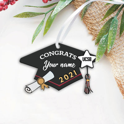 89Customized Personalized Ornament Cap Congrats Grad