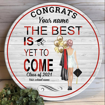 89Customized Personalized Wood Sign Congrats Senior Girl Balloon