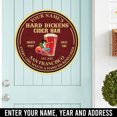 89Customized Dickens Cider bar personalized wood sign