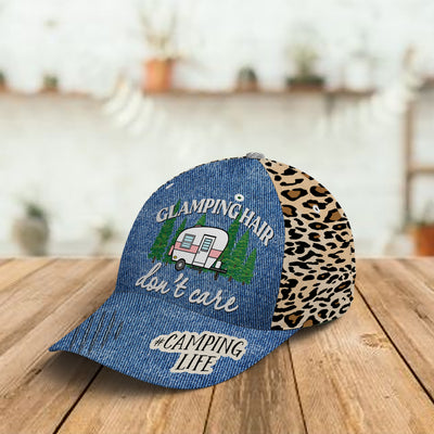 89Customized Glamping hair don't care camping life 2 Customized Cap