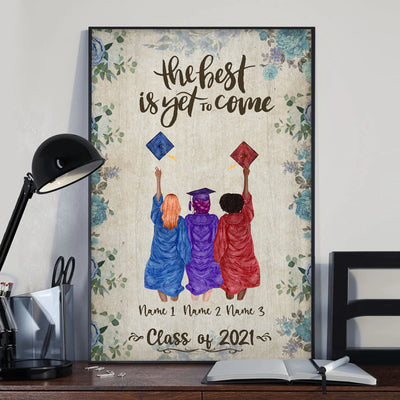 89Customized Personalized Poster Vintage 3 Best Friends Graduation