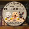 89Customized backyard Beer Garden and Dogs Customized Wood Sign