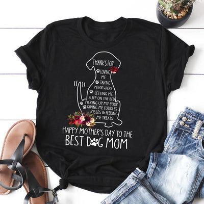 89Customized 2D Shirt Family Happy Mother's Day To The Best Dog Mom