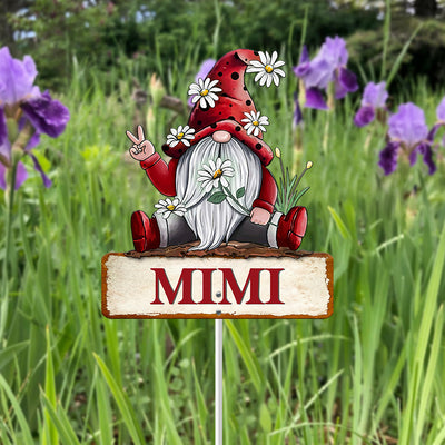 89Customized Grandma Gnome personalized Metal Garden Art