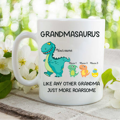 89Customized Grandmasaurus like any other grandma just more roarsome personalized mug