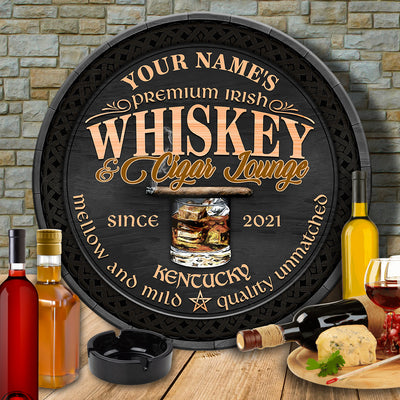 89Customized Irish Whiskey & Cigar lounge Customized Wood Sign