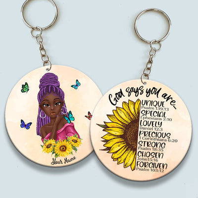 89Customized Black Queen - You Are Beautiful Personalized Keychain