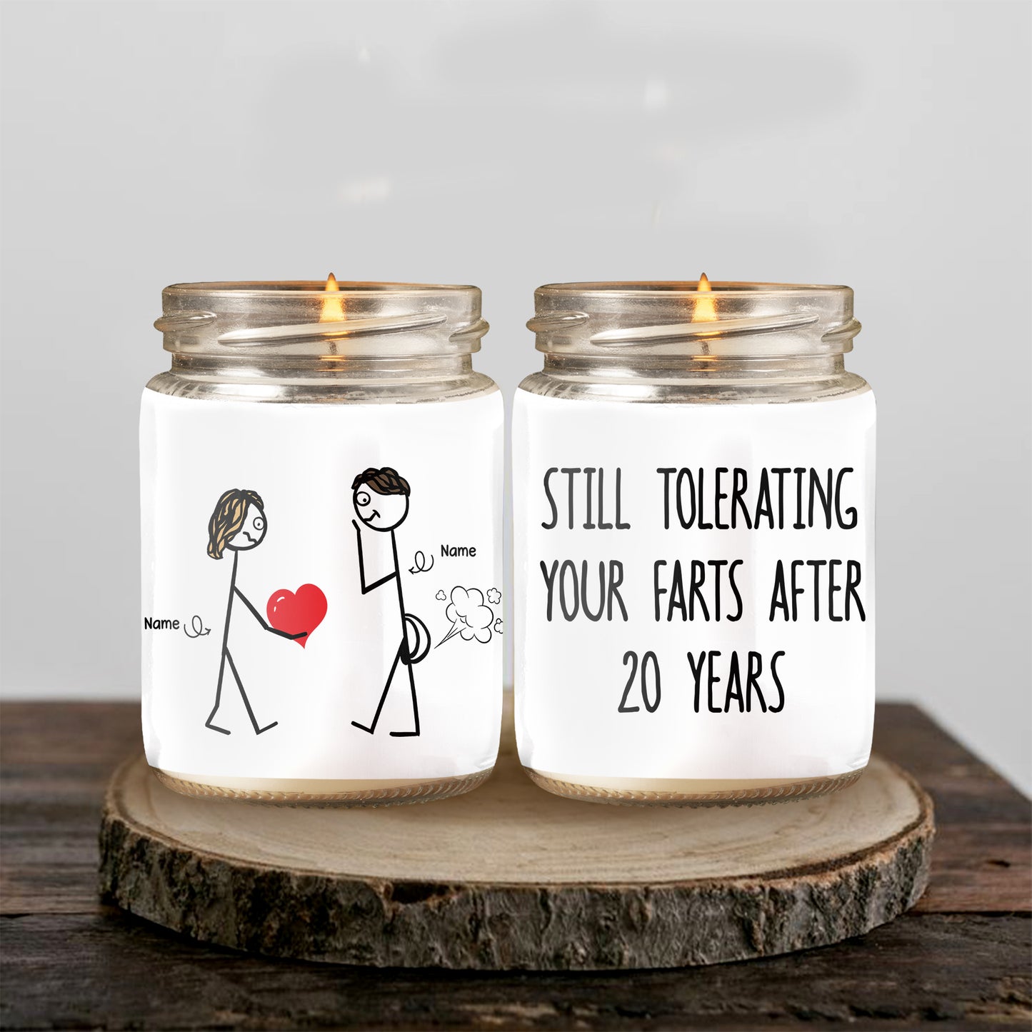 89Customized Funny Fart Couple Personalized Candle