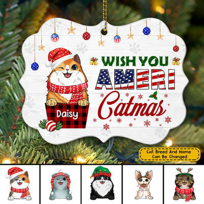 89Customized Wish You AMERI Catmas Personalized Ornament