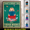 Personalized Poster Butterfly Reading Girl That's What I Do I Read Books And I Know Things
