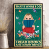Personalized Poster Butterfly Reading Girl That's What I Do I Read Books And I Know Things