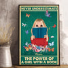 Personalized Poster Butterfly Reading Girl Never Underestimate The Power Of A Girl With A Book