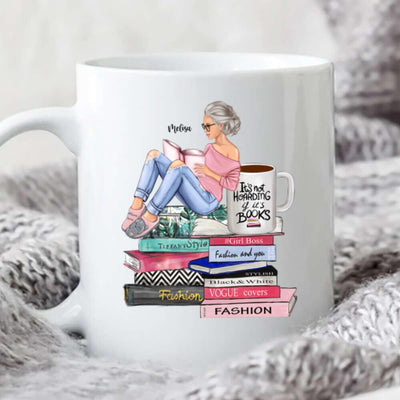 Personalized Mug Girl Loves Books