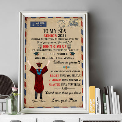 89Customized Personalized Poster Believe In Yourself Senior Graduation 2021 Boy