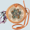 89 Customeized Dog Lovers Mandala Personalized Rattan Straw Bag