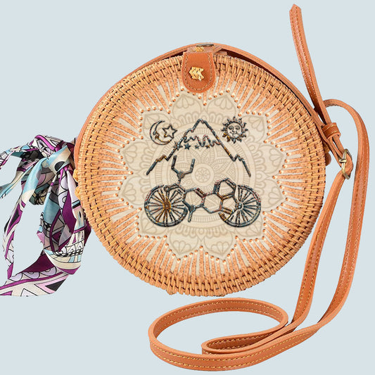 89Customized Cycling madala rattan straw bag