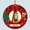 89Customized Christmas Horses Personalized One Sided Ornament
