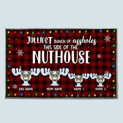 89Customized Jolliest bunch of @ssholes this side of the nuthouse personalized doormat