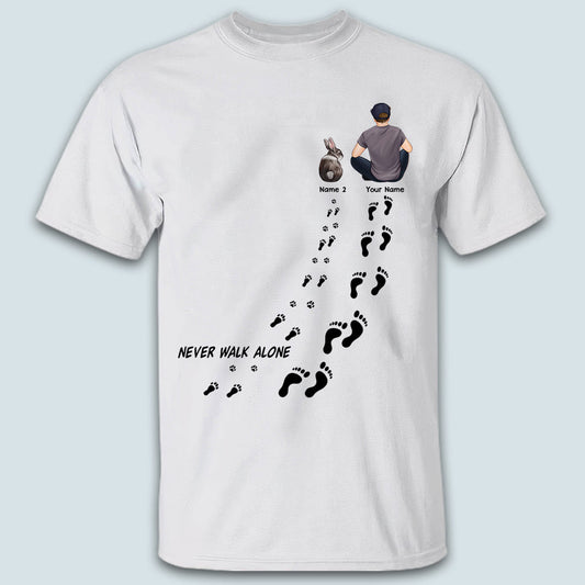 89Customized Never walk alone Rabbit Lovers Personalized Shirt