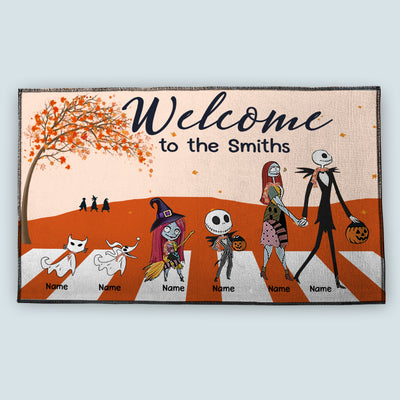 89Customized Welcome to the nightmare autumn personalized doormat