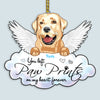 89Customized You left paw prints on my heart forever Angel Dog Dog Memorial Car Ornament 2 Sides