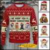 89Customized We woof you a merry christmas Personalized Sweater