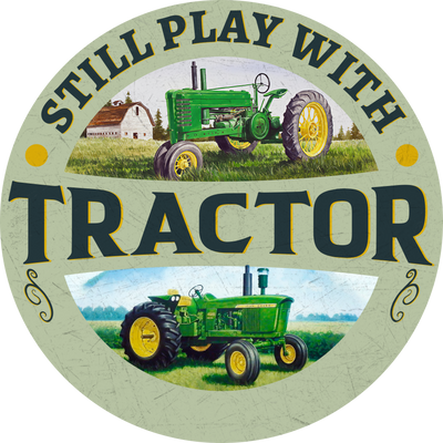 89Customized Still play with tractor father day Customized Wood Sign