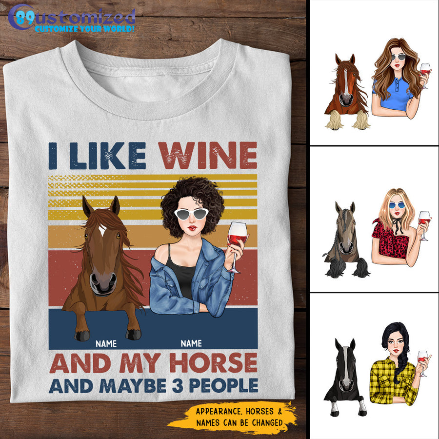 Horse Lovers Custom Wine Tumbler A Woman Cannot Survive On Wine Alone  Personalized Gift