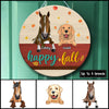 89Customized Fall Season Dogs And Horses Welcome Personalized Wood Sign