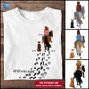 89Customized Never walk alone Horse and Dog Girl Trace Customized Shirt