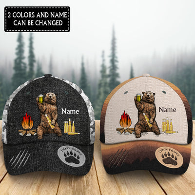 89Customized Personalized Cap Camping Bear Beer I Hate People