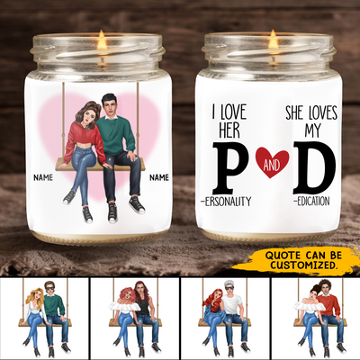 89Customized Couple Candle Gift for Him Gift for Her Personalized Candle
