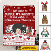 89Customized I just want to cuddle my rabbits and watch Christmas Movies Personalized Blanket