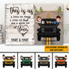 89Customized This is us a little bit crazy a little bit loud & a whole lot of love chibi jeep couple Personalized Horizontal Poster
